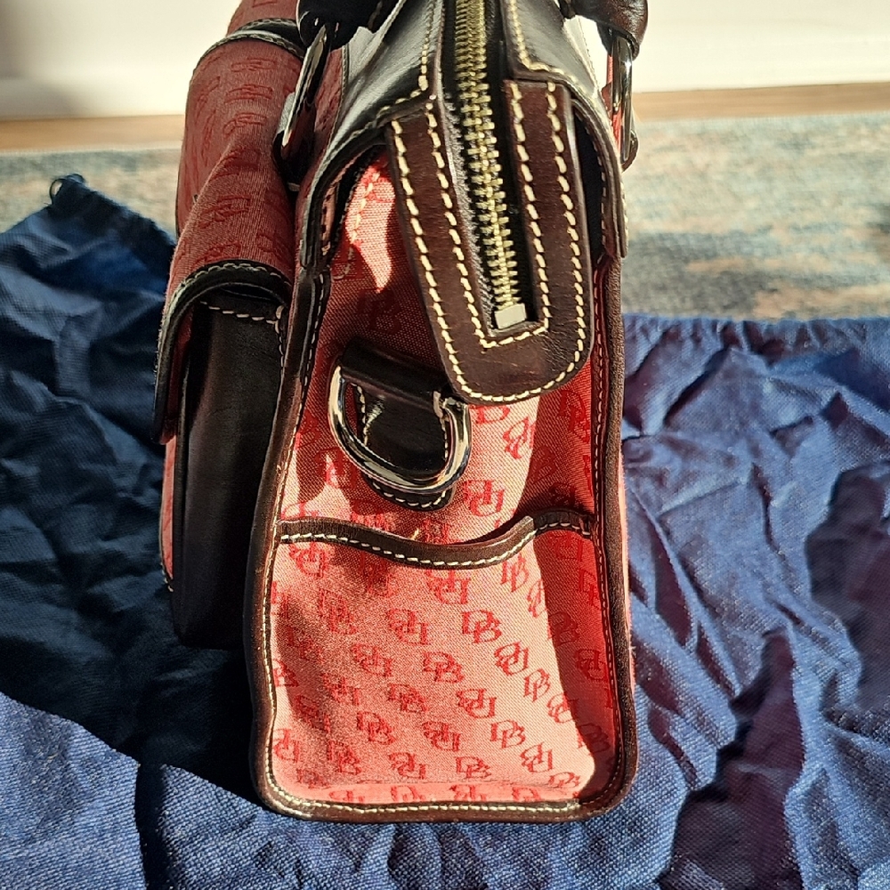 Like New! Vintage Dooney & Burke Red And Brown Satchel Set - Picture 9 of 16